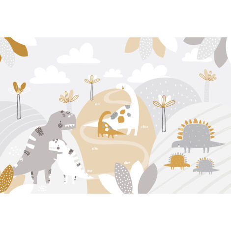 Papier peint panoramique Enfants - Dinosaures - 377 cm x 255 cm (1/2)