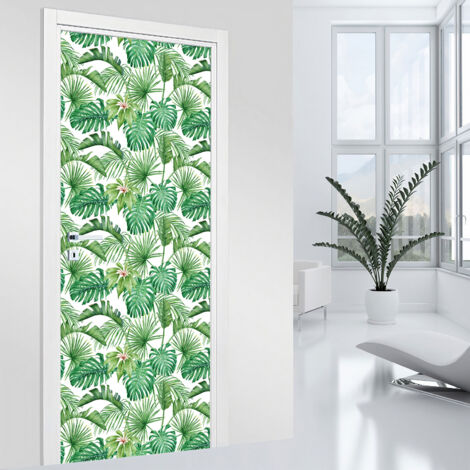 Stickers pour porte - Feuilles - 73 x 205 cm - Adhésif MAT (1/2)