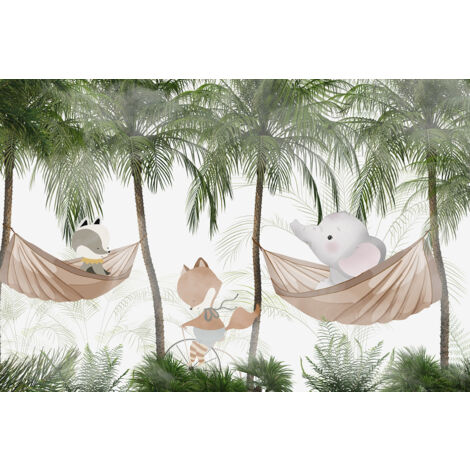 Papier peint panoramique Enfants - Animaux - 130 cm x 87 cm (1/2)