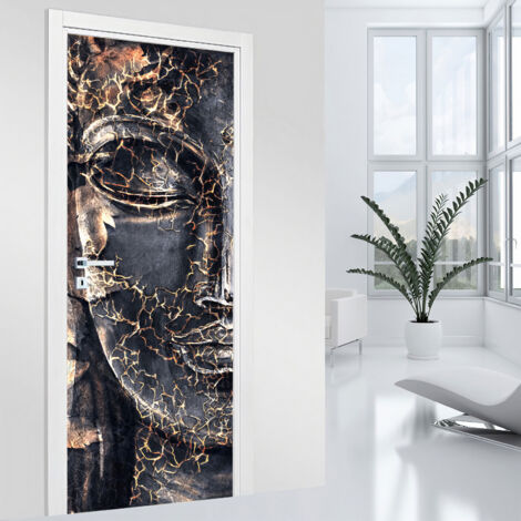 Stickers pour porte - Bouddha - 73 x 205 cm - Adhésif MAT (1/2)