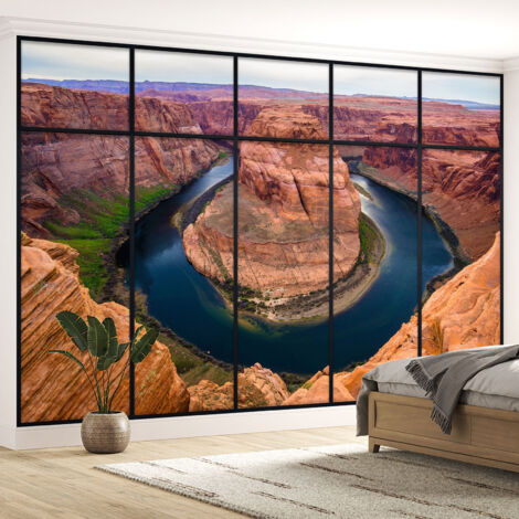 Papier peint panoramique Trompe l'oeil Verrière - Grand canyon - 260 cm x 164 cm (1/5)