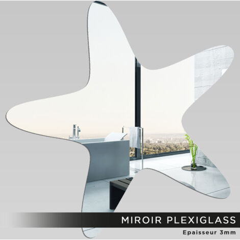 Miroir Plexiglass - Étoile de mer - 10x11 cm (1/2)