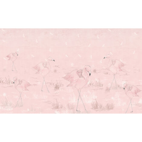 Papier peint panoramique Enfants - Flamants Roses - 130 cm x 78 cm (1/2)
