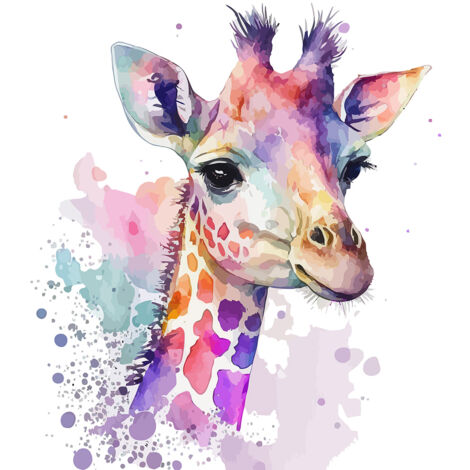 Papier peint panoramique Enfants - Girafe - 195 cm x 125 cm (1/2)