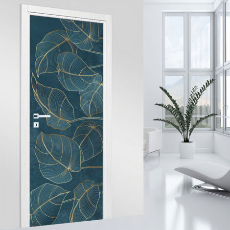 Stickers pour porte - Feuilles - 73 x 205 cm - Adhésif MAT (1/2)