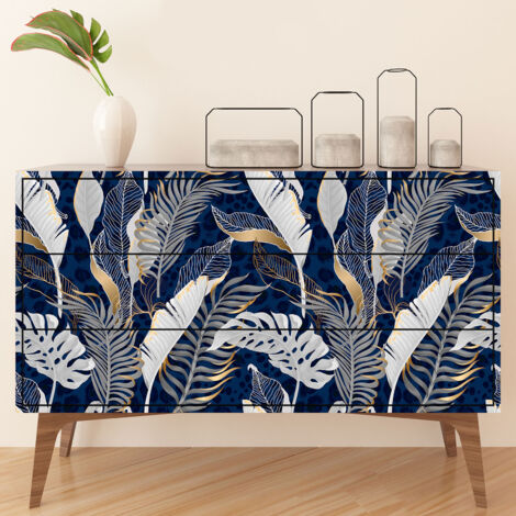 Stickers meuble - Feuilles - 80 x 160 cm - Adhésif MAT (1/3)