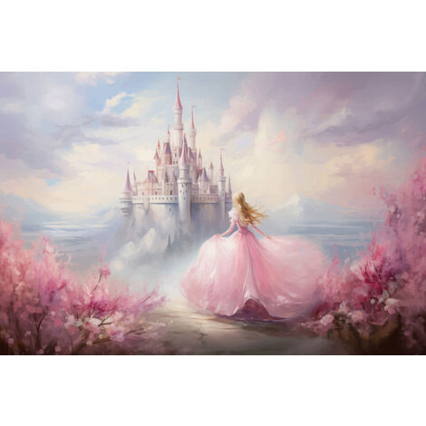 Papier peint panoramique Enfants - Château Enchanté - 390 cm x 260 cm (1/2)