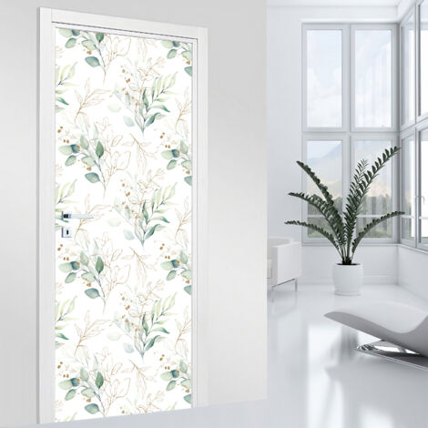 Stickers pour porte - Feuilles - 73 x 205 cm - Adhésif MAT (1/2)