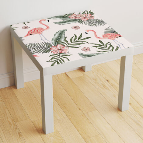 Stickers pour table - Flamants roses - 90x90 cm - Adhésif BRILLANT (1/2)