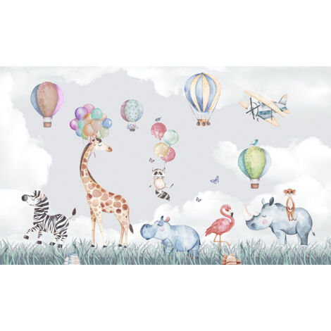 Papier peint panoramique Enfants - Animaux - 130 cm x 78 cm (1/2)