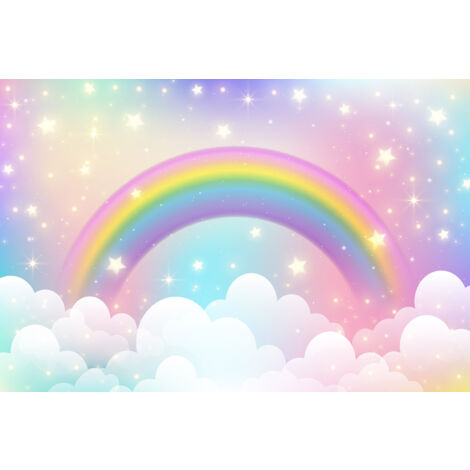 Papier peint panoramique Enfants - Arc-en-ciel - 195 cm x 130 cm (1/2)