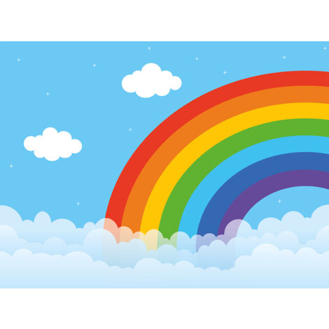 Papier peint panoramique Enfants - Arc-en-ciel - 427 cm x 320 cm