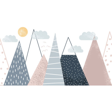 Papier peint panoramique Enfants - Montagnes - 130 cm x 76 cm (1/2)