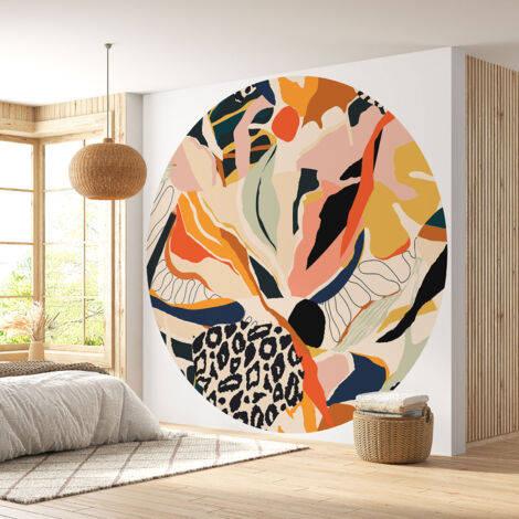 Papier peint rond / cercle - Design - Diamètre 30 cm (1/4)