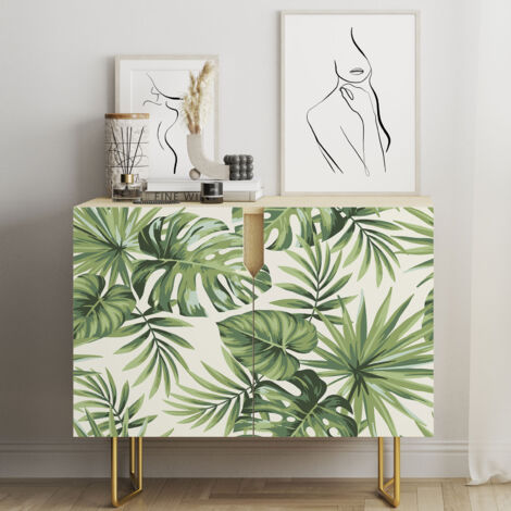 Stickers meuble - Motif Tropical - 70 x 105 cm - Adhésif MAT (1/3)