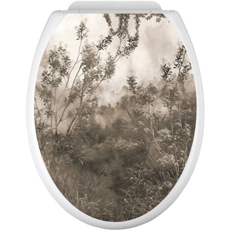 Stickers Abattant WC - Plantes Sauvages - 35x43 cm - Adhésif BRILLANT (1/2)