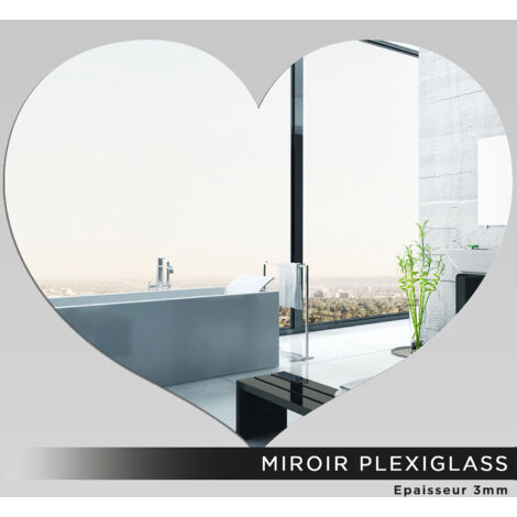 Miroir Plexiglass - Coeur - 40x49 cm (1/2)