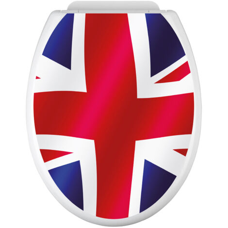 Stickers Abattant WC - Drapeau UK - 35x43 cm - Adhésif BRILLANT (1/2)