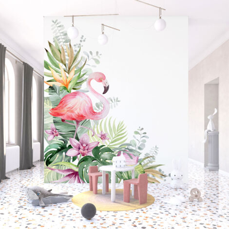 Papier peint panoramique Enfants - Flamant rose - 265 cm x 320 cm (1/3)