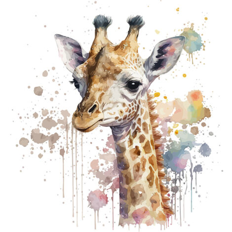 Papier peint panoramique Enfants - Girafe - 397 cm x 255 cm (1/2)