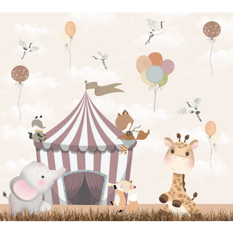 Papier peint panoramique Enfants - Animaux - 325 cm x 291 cm (1/2)