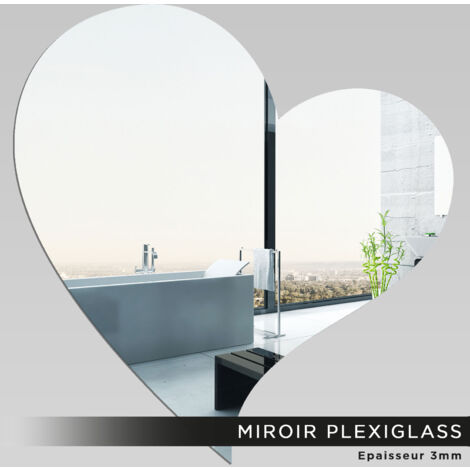 Miroir Plexiglass - Coeur - 40x42 cm