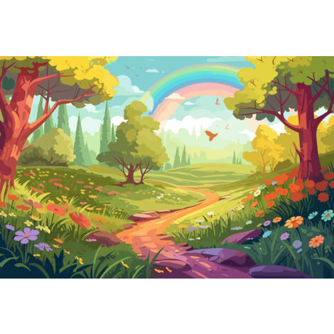 Papier peint panoramique Enfants - Forêt Magique - 260 cm x 173 cm (1/2)