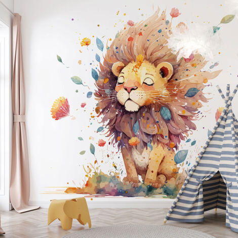 Papier peint panoramique Enfants - Lionceau - 260 cm x 167 cm (1/4)