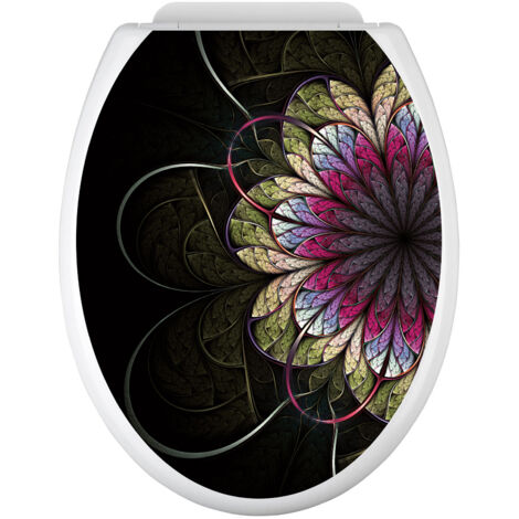 Stickers Abattant WC - Design - 35x43 cm - Adhésif BRILLANT (1/2)