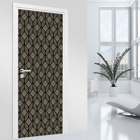 Stickers pour porte - Motif géométrique - 73 x 205 cm - Adhésif MAT (1/2)