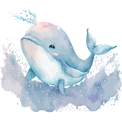 Papier peint panoramique Enfants - Baleine - 195 cm x 125 cm (1/2)