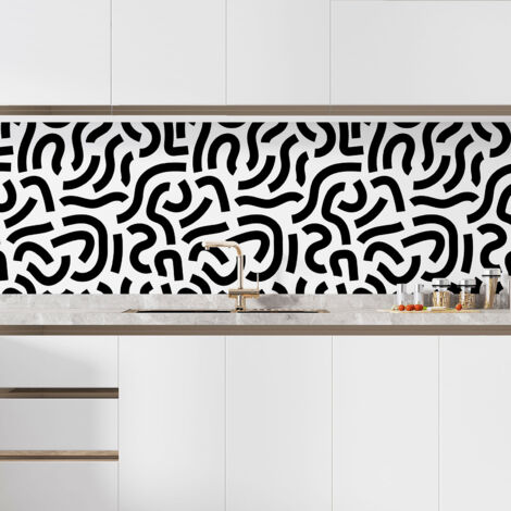 Crédence adhésive cuisine - Motif Graphique - 55x55 cm - Adhésif BRILLANT (1/5)