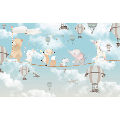 Papier peint panoramique Enfants - Animaux - 260 cm x 160 cm (1/2)