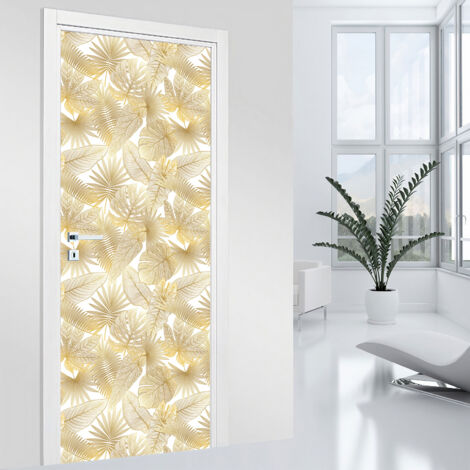 Stickers pour porte - Feuilles - 73 x 205 cm - Adhésif MAT (1/2)