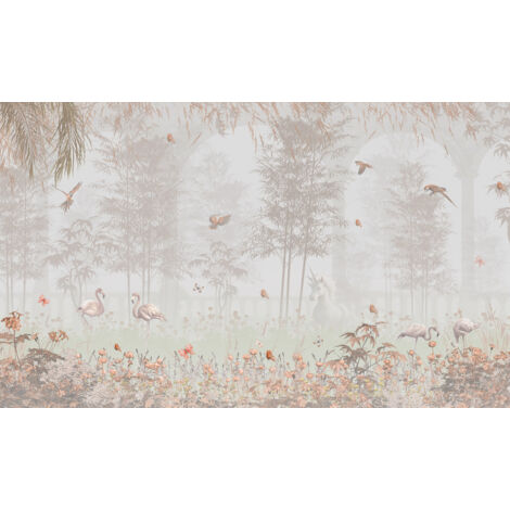 Papier peint panoramique Enfants - Flamants Roses - 130 cm x 78 cm (1/2)