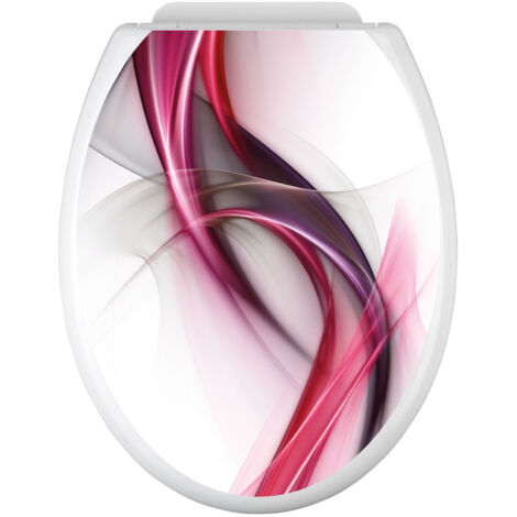 Stickers Abattant WC - Motif graphique - 35x43 cm - Adhésif BRILLANT (1/2)