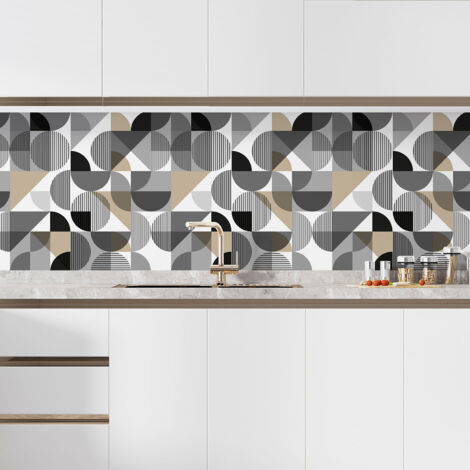 Crédence adhésive cuisine - Motif géométrique - 70x70 cm - Adhésif + Protection MATE (1/5)