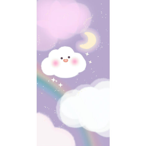 Papier peint panoramique Enfants - Nuage Arc-en-Ciel - 325 cm x 650 cm (1/2)