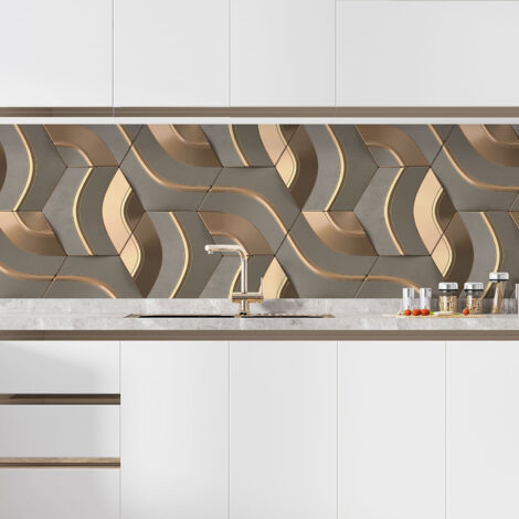 Crédence adhésive cuisine - Design - 50x87,5 cm - Adhésif + Protection MATE (1/5)