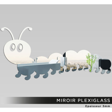 Miroir Plexiglass - Mille-pattes - 10x20 cm (1/2)