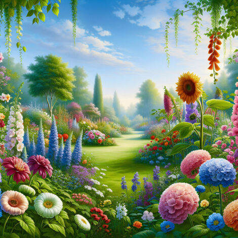 Papier peint panoramique Enfants - Féerique - 130 cm x 130 cm (1/2)