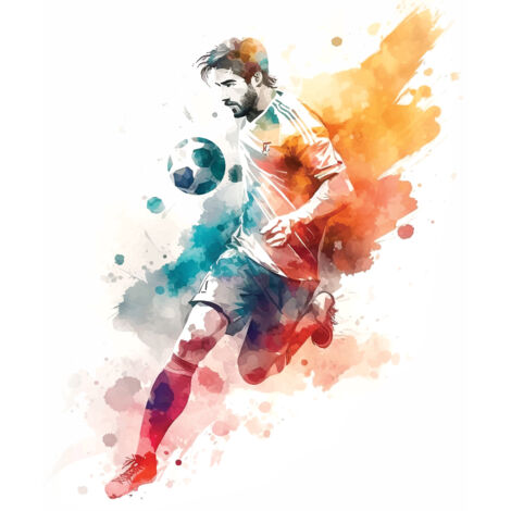 Papier peint panoramique Enfants - Footballeur - 250 cm x 255 cm (1/2)