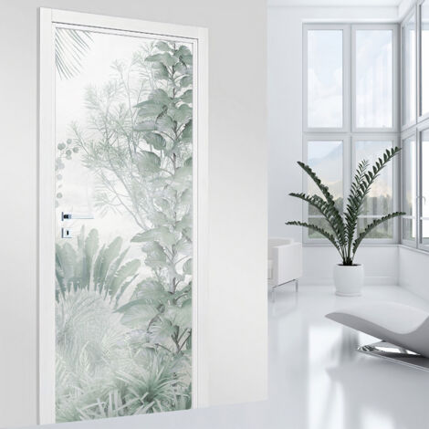 Stickers pour porte - Feuilles - 63 x 205 cm - Adhésif MAT