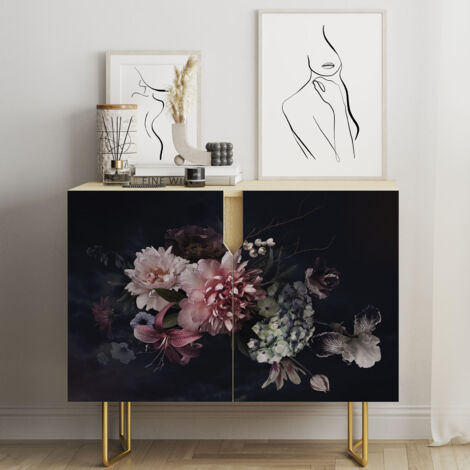 Stickers meuble - Fleurs - 70 x 105 cm - Adhésif MAT (1/3)