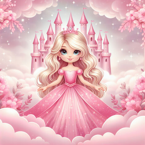 Papier peint panoramique Enfants - Princesse Château - 320 cm x 320 cm (1/2)