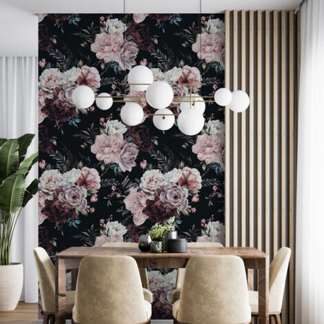 Papier peint - Motif floral - 1 LÉ de 60x260 cm - Surface L 60 x H 260 cm (1/4)