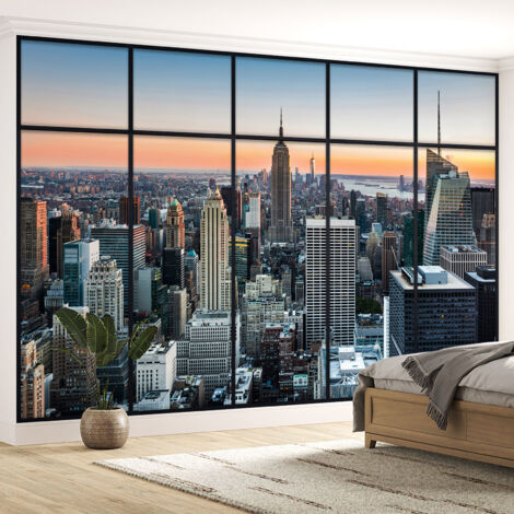 Papier peint panoramique Trompe l'oeil Verrière - New york - 340 cm x 215 cm (1/5)