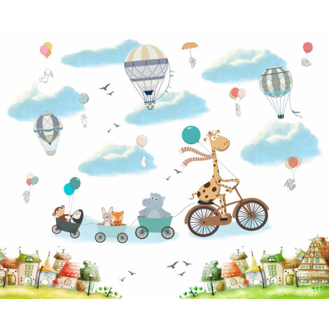Papier peint panoramique Enfants - Animaux - 392 cm x 320 cm (1/2)