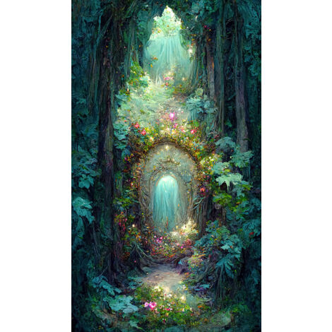 Papier peint panoramique Enfants - Forêt enchantée - 260 cm x 455 cm (1/2)