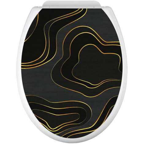 Stickers Abattant WC - Design - 35x43 cm - Adhésif + Protection BRILLANTE (1/2)